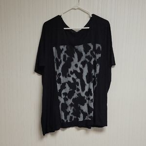 Allsaints Short Sleeve Montaud Dreams Oversized Tunic. black Womens small viscos